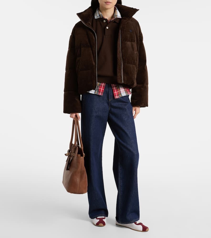 Polo Ralph Lauren Cotton Corduroy Down Jacket In Brown