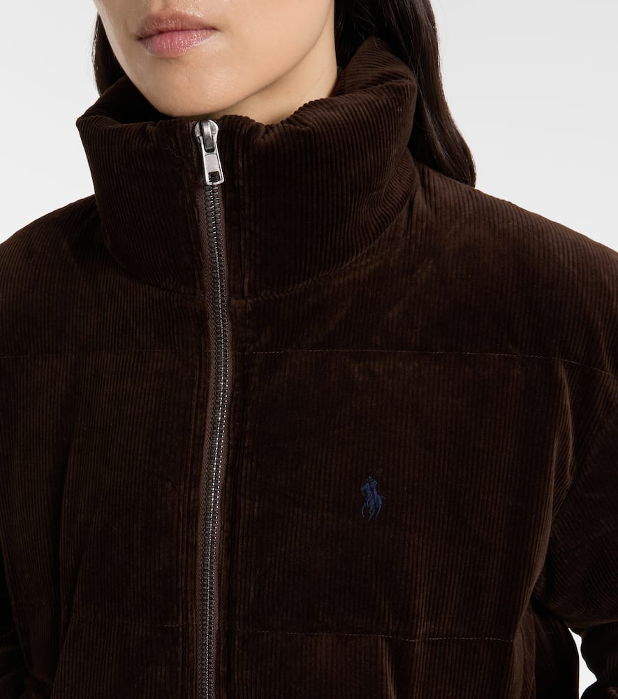 Polo Ralph Lauren Cotton Corduroy Down Jacket In Brown