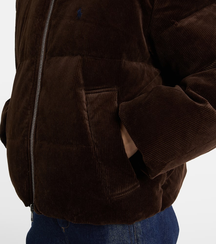 Polo Ralph Lauren Cotton Corduroy Down Jacket In Brown