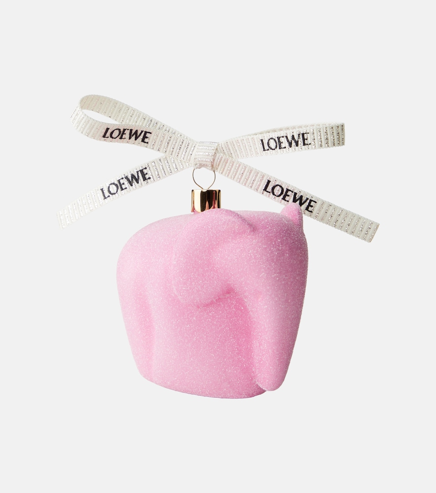 Loewe Elephant glitter glass ornament　ロエベ エレファント グリッター ガラス オーナメント Loewe