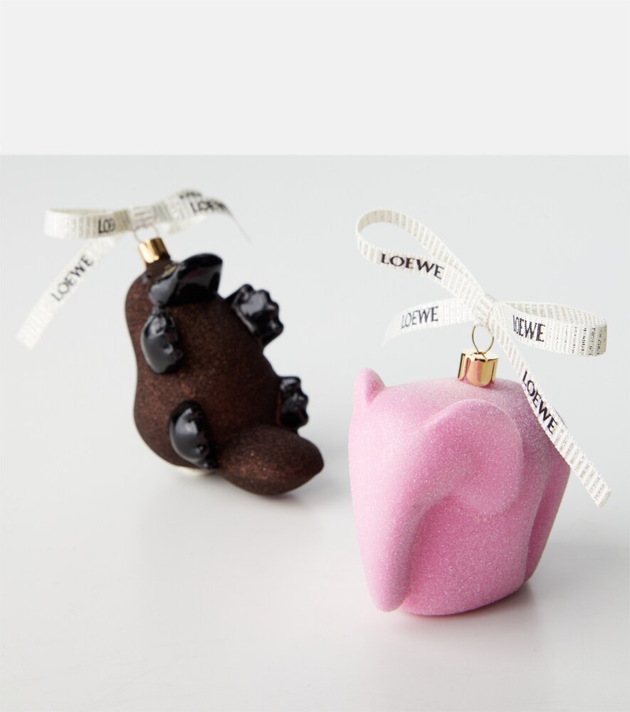  Loewe Loewe Elephant Glitter Glass Ornament 