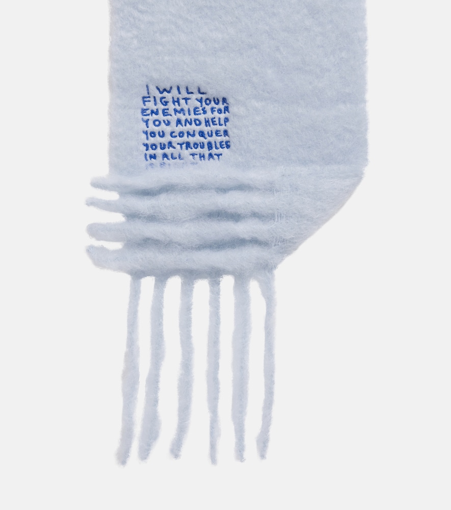  Loewe Loewe Embroidered Mohair And Wool-blend Scarf 