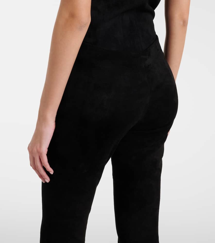 Stouls Cherilyn Suede Flared Pants In Black