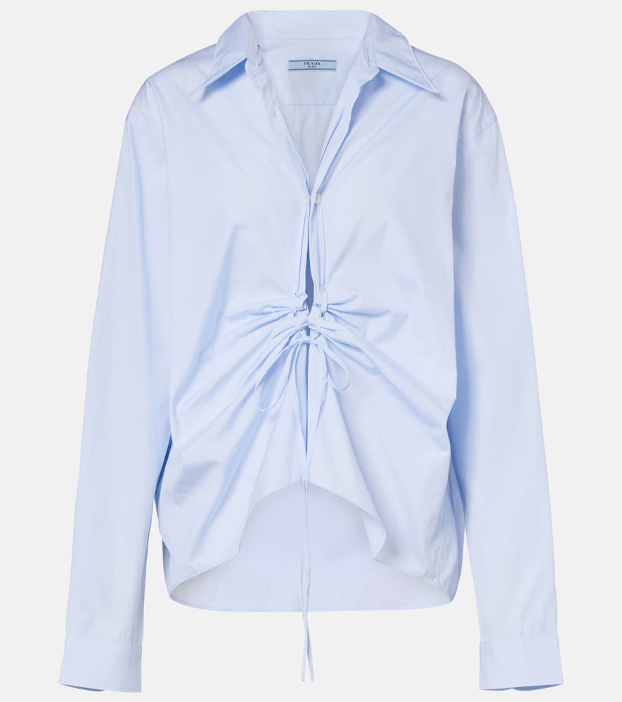 Prada Gathered cotton shirt