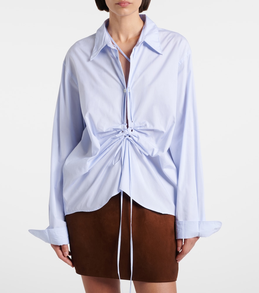  Prada Prada Gathered Cotton Shirt 
