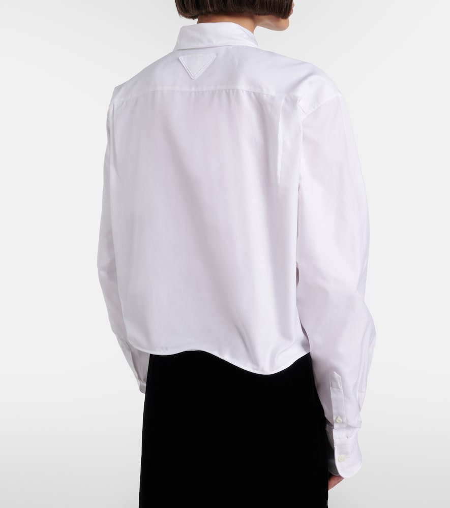  Prada Prada Camisa De Popelín De Algodón 