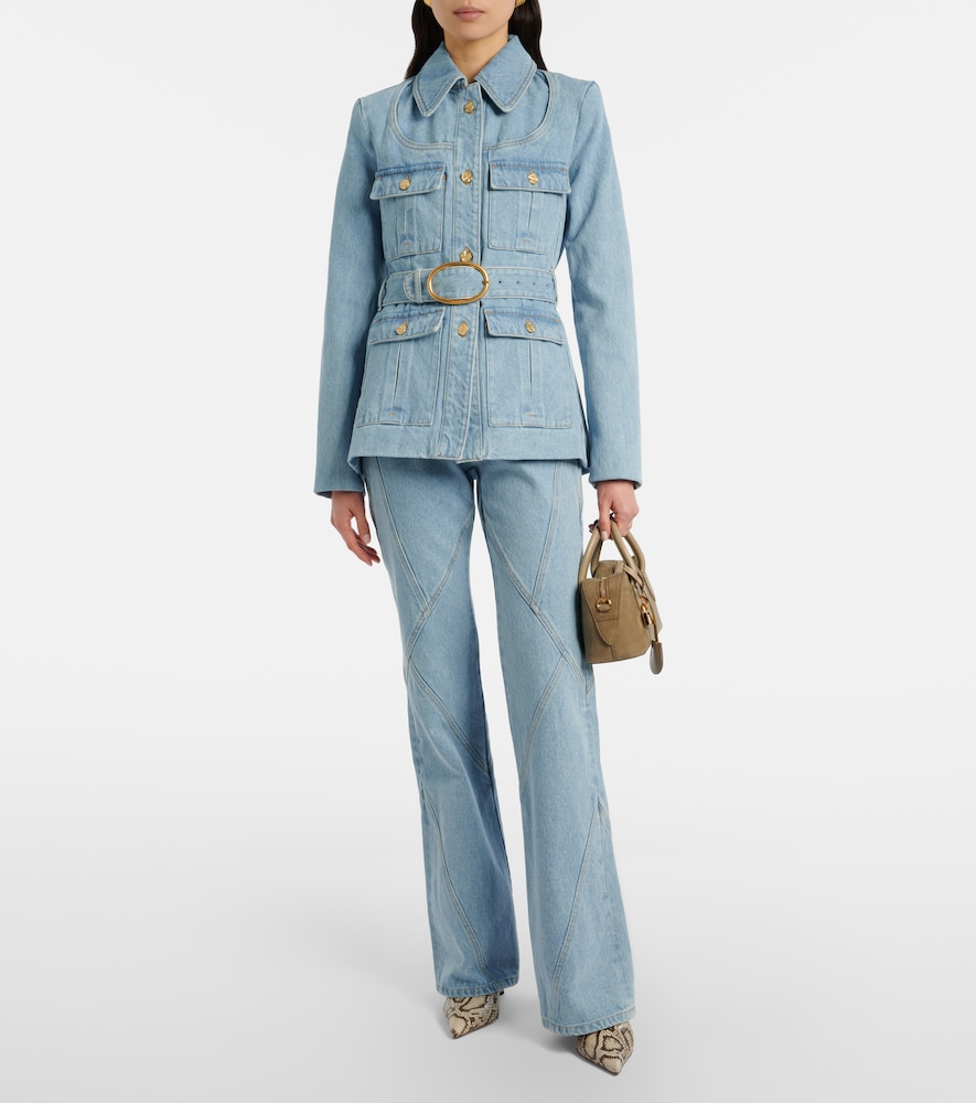  Nina Ricci Nina Ricci Belted Denim Jacket 