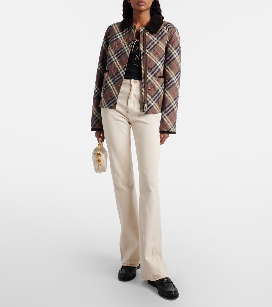 Burberry Embroidered flared jeans