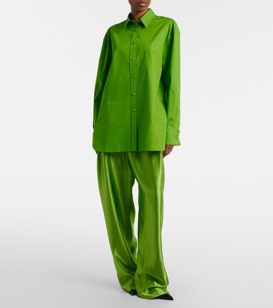 Khaite Rohen satin wide-leg pants