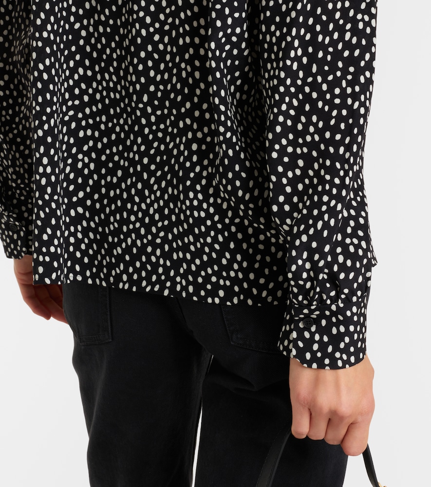  Nili Lotan Nili Lotan Bluse Janese Aus Seide Mit Polka-dots 