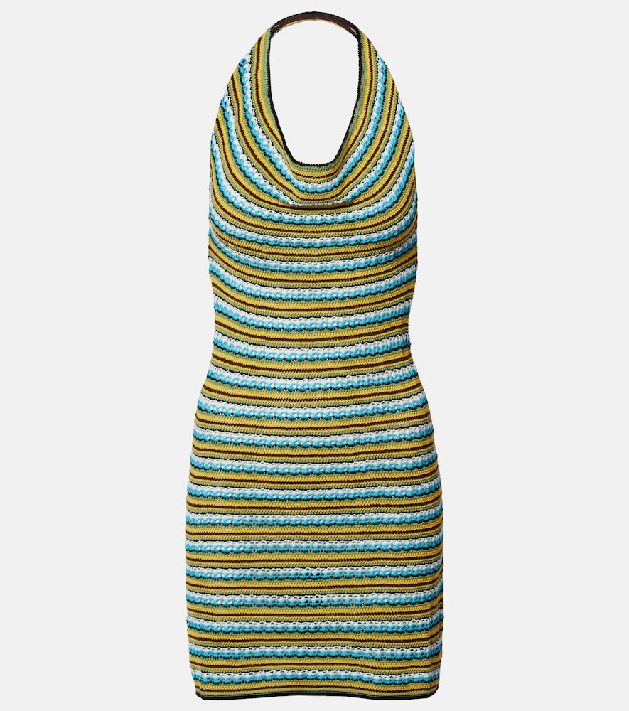 Staud Greta Striped Cotton Minidress