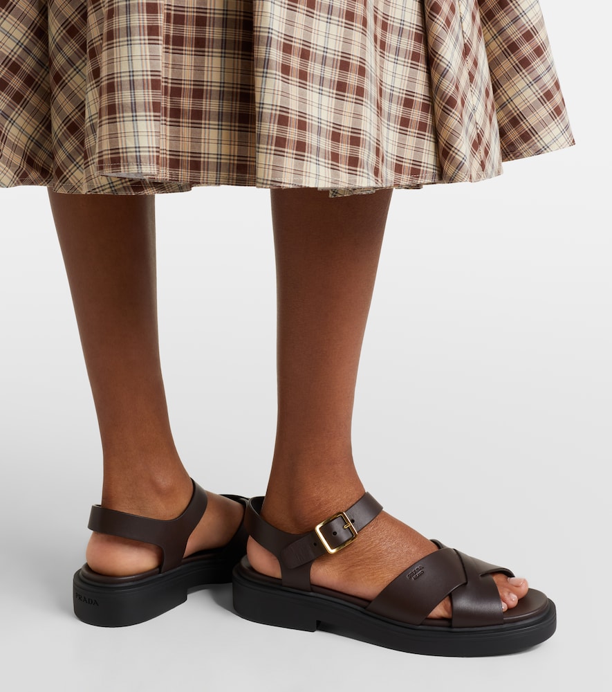 Prada Leather platform sandals