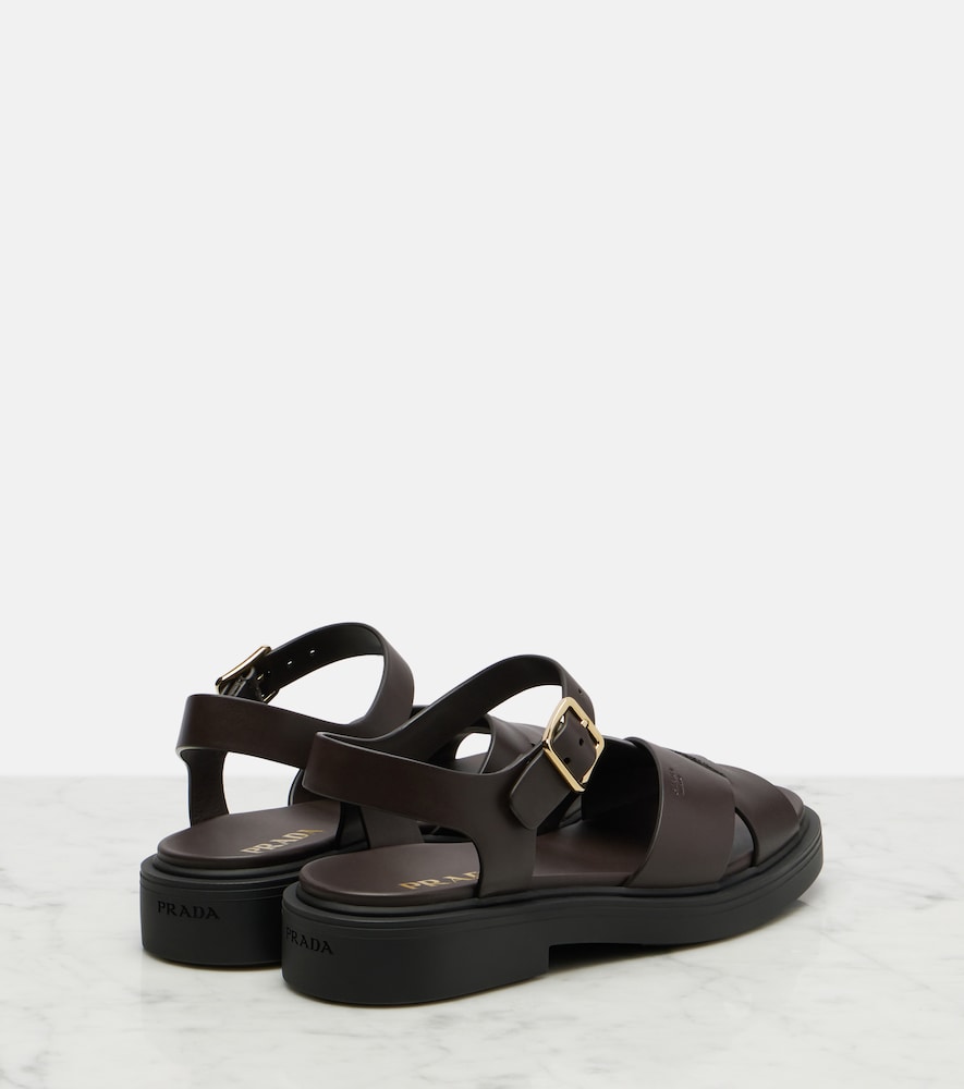  Prada Prada Leather Platform Sandals 