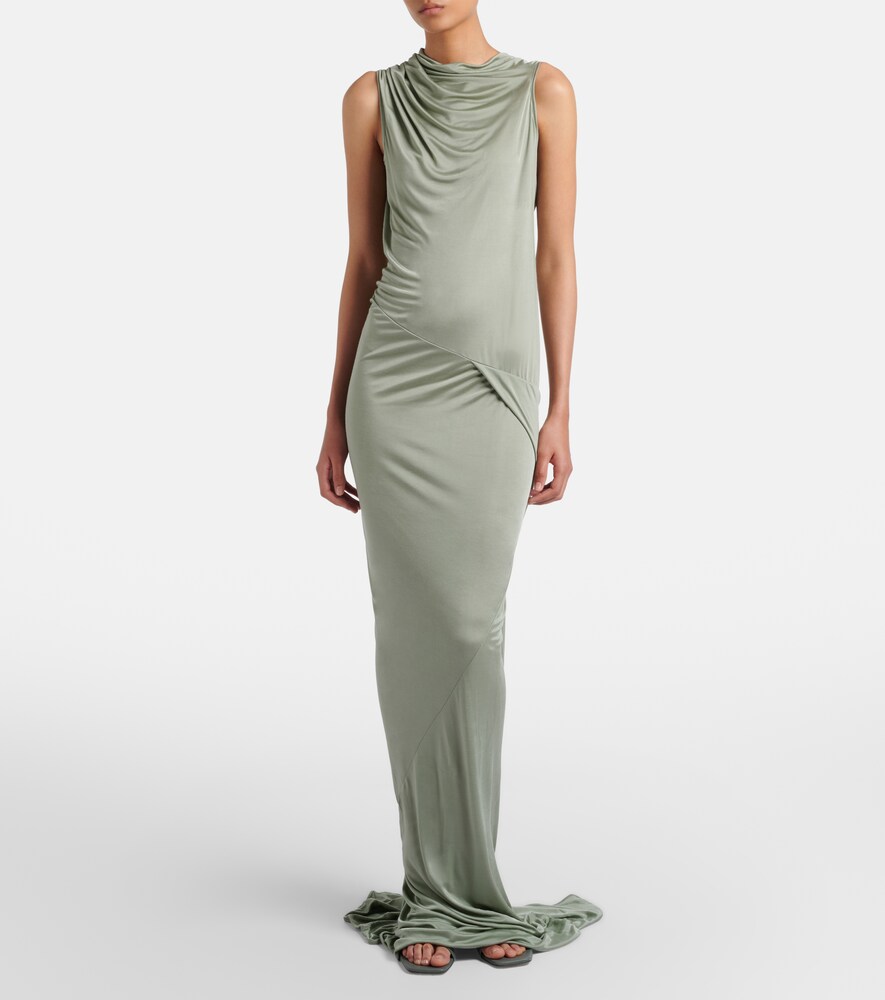 Rick Owens Lilies Shailee ruched one-shoulder gown