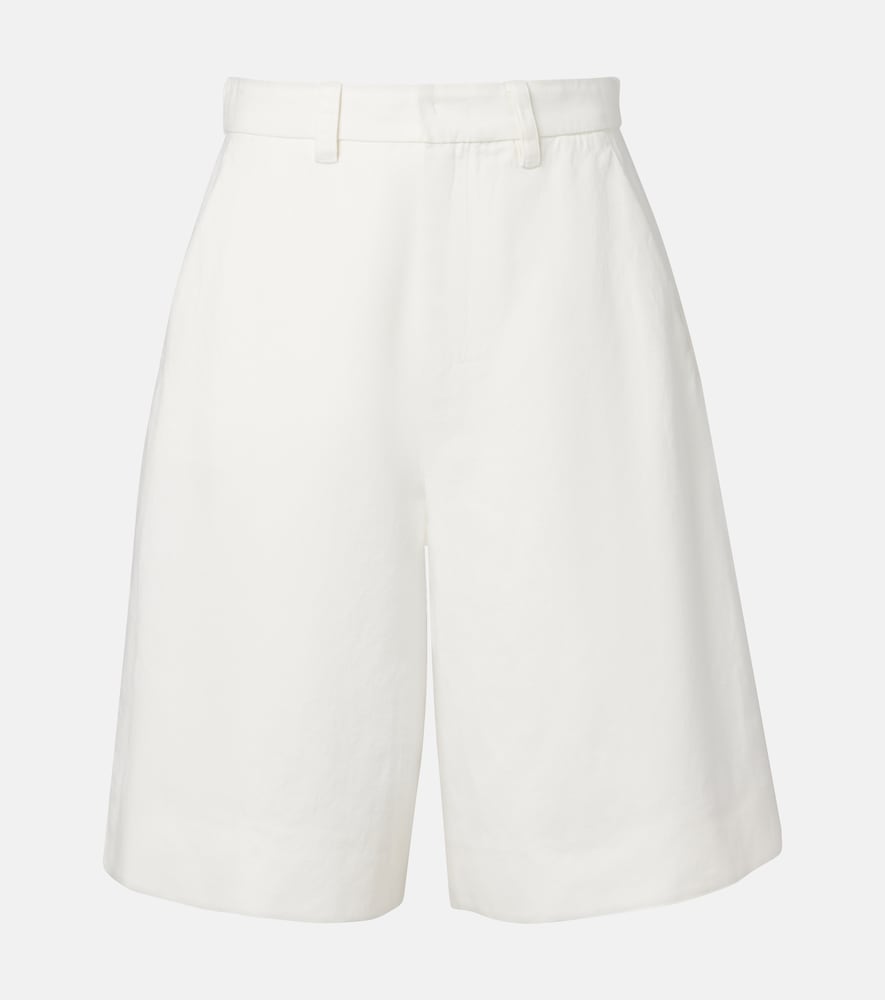 'S Max Mara Sole cotton and linen Bermuda shorts