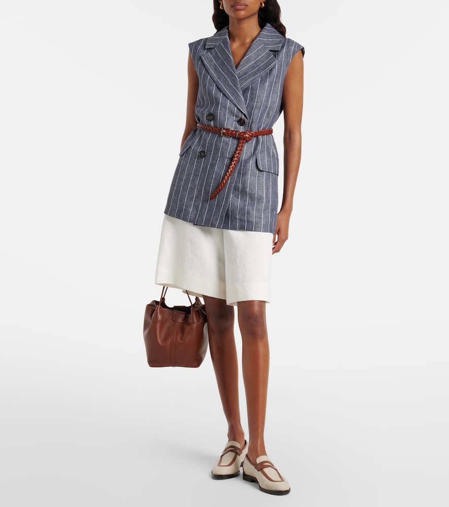 'S Max Mara Sole cotton and linen Bermuda shorts