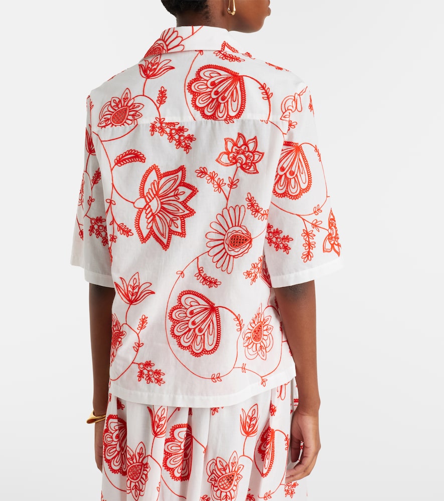  Eres Eres Izana Embroidered Cotton-blend Shirt 