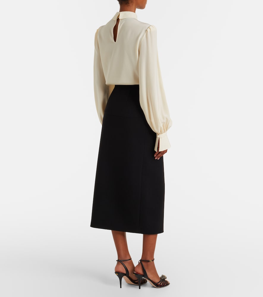 Garavani Virgin Wool Crêpe Pencil Skirt