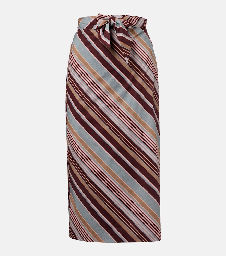 Copricostume in misto cotone a righe