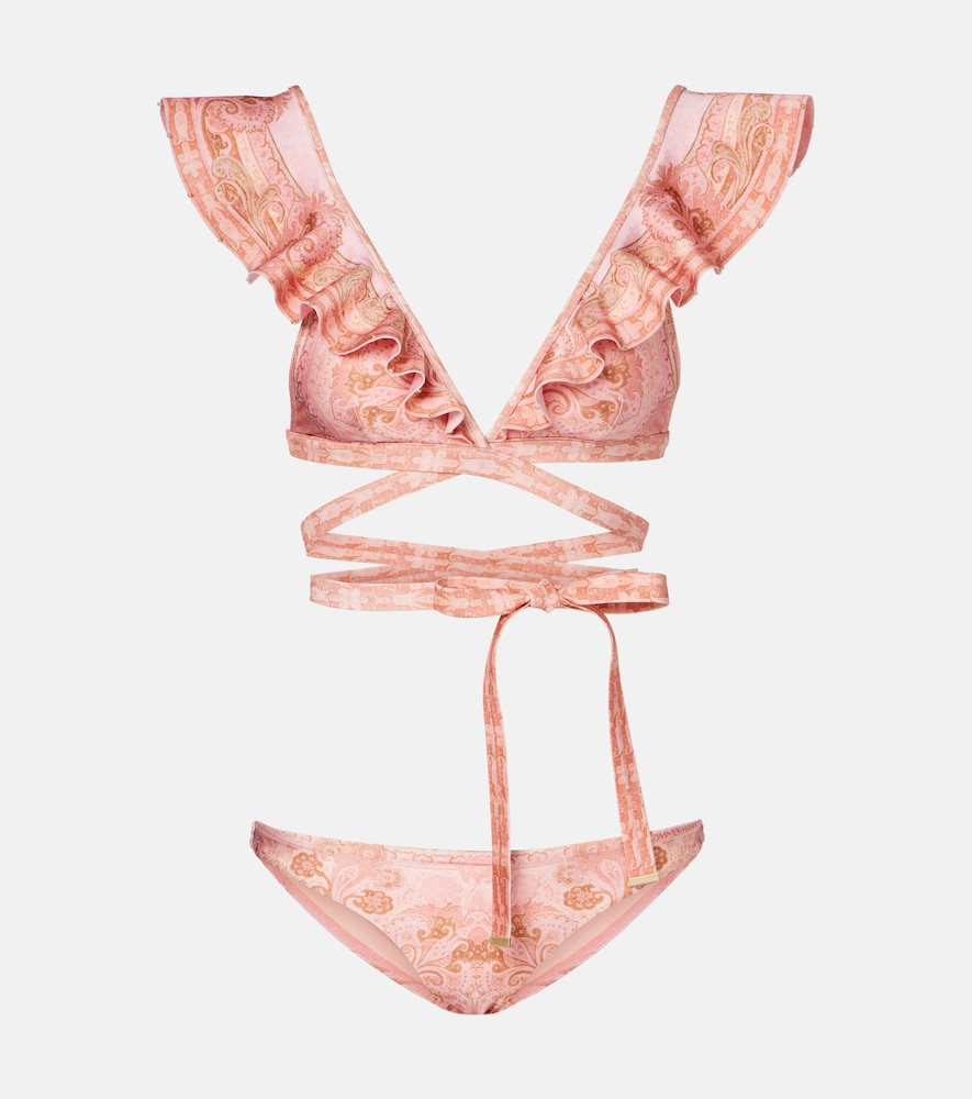Zimmermann Como printed ruffled bikini　Zimmermann Como プリント フリル ビキニ Zimmermann