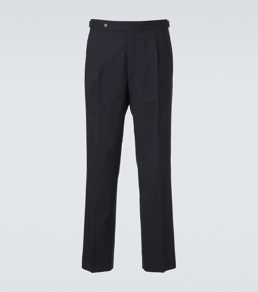 Stòffa Wool Straight Pants In Blue