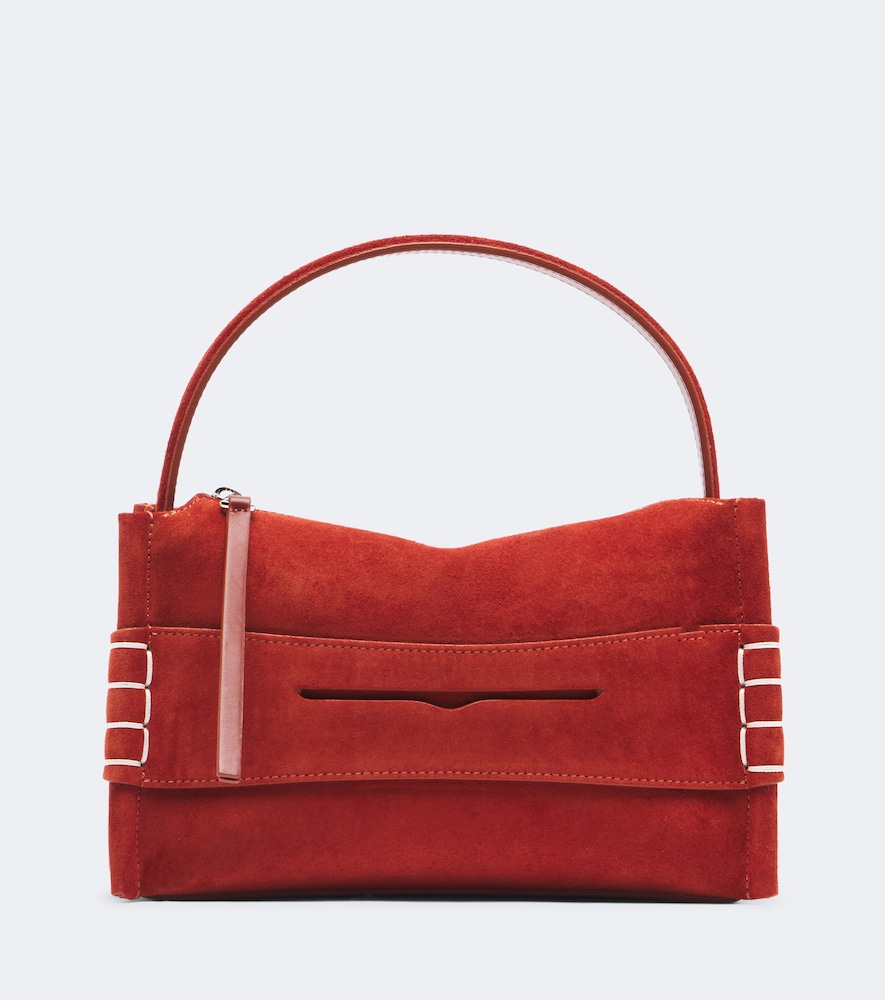 Henkeltasche Loafer Small aus Veloursleder