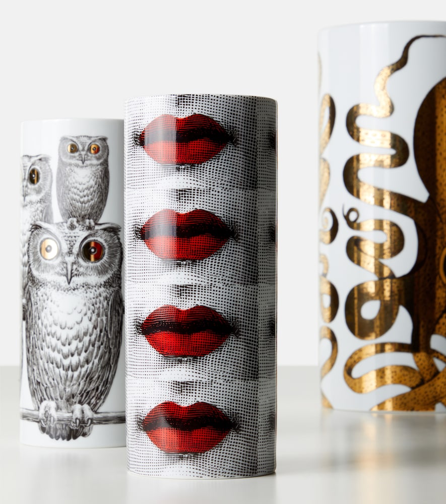  Fornasetti Fornasetti Bocche Small Porcelain Vase 