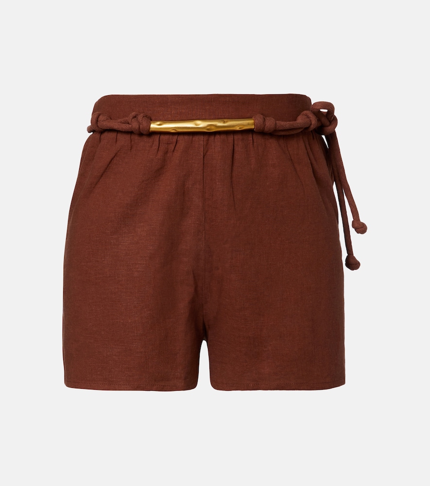 ViX Paula Hermanny Janet linen-blend shorts