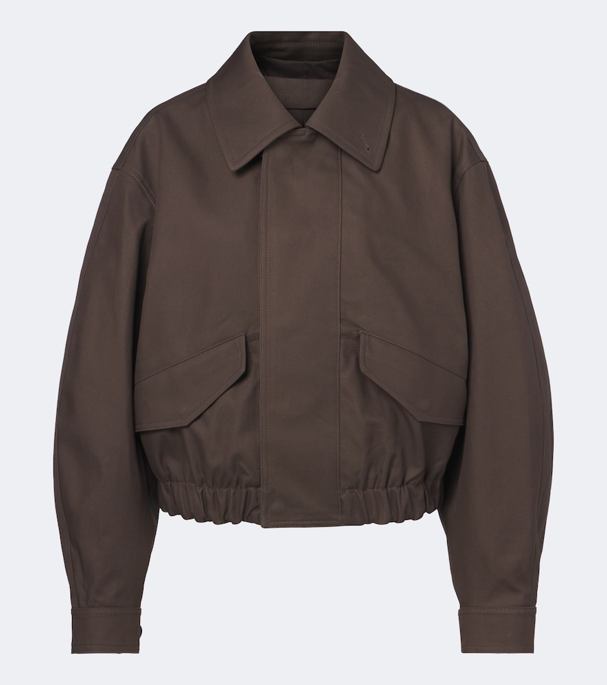 Lemaire Cotton Twill Blouson Jacket In Brown