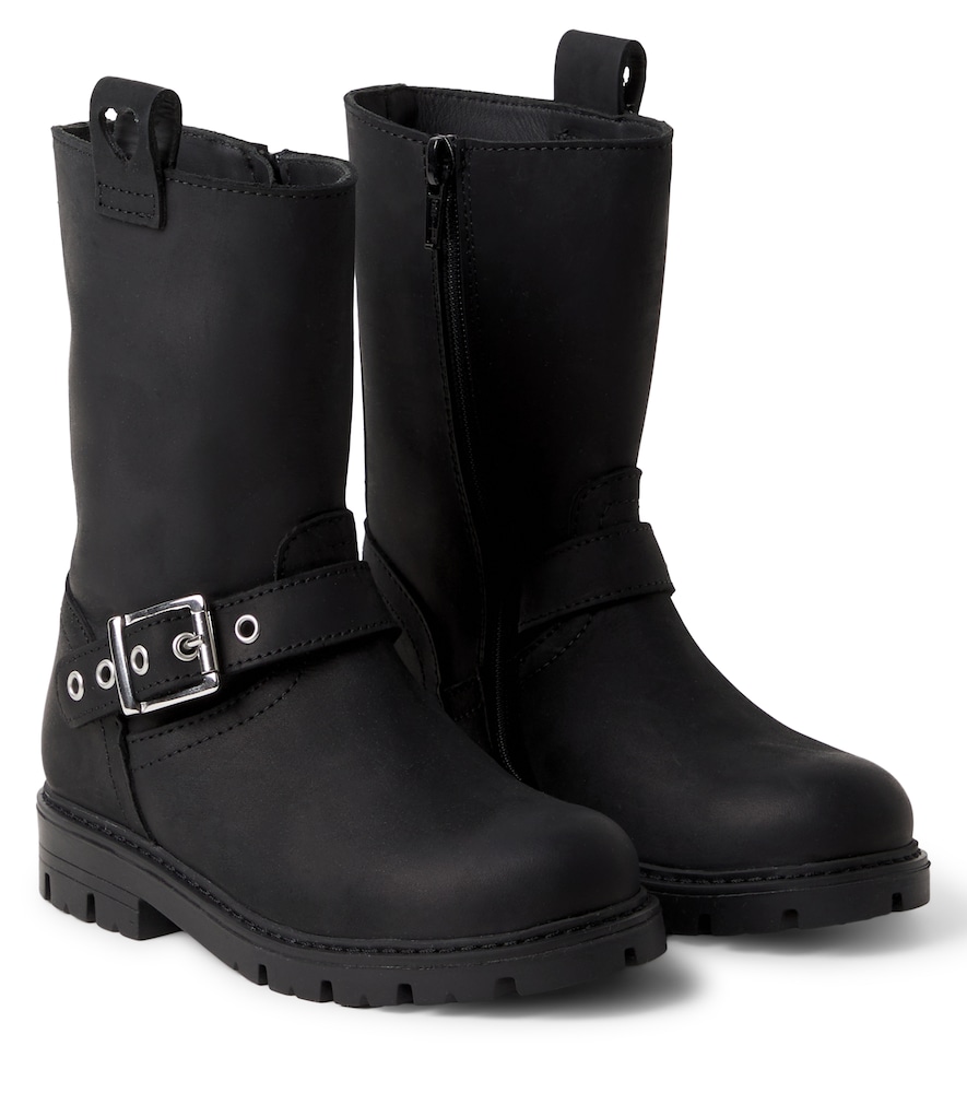 Stivali biker in pelle