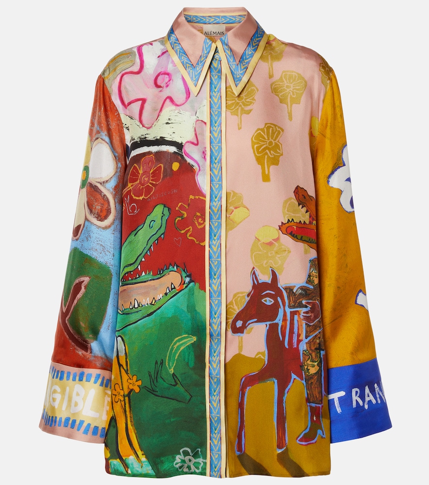 Alémais Hemd Mlak aus Seiden-Twill