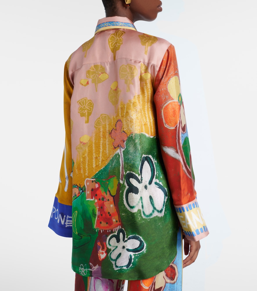 Alémais X Mlak Printed Silk Twill Shirt