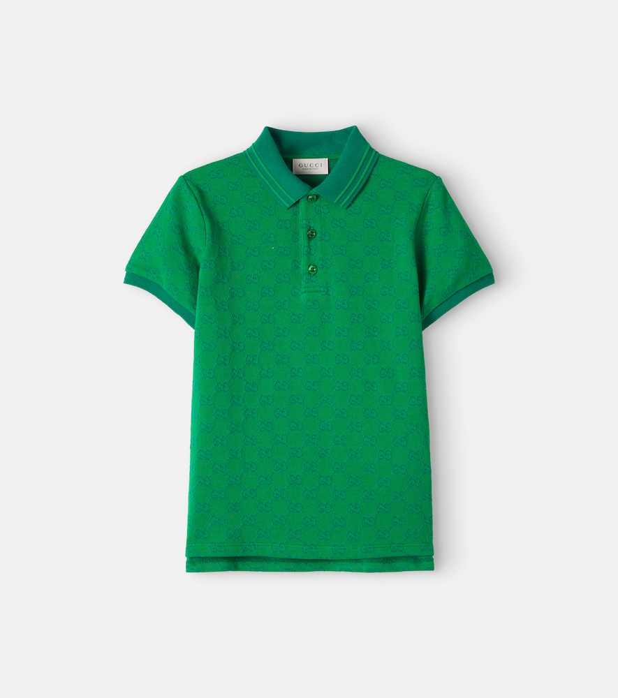 Polo in piqué di cotone GG