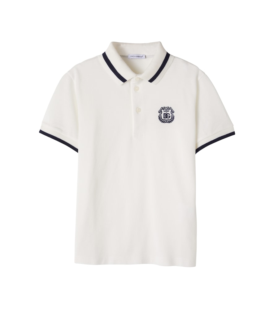 Polo in piqué di cotone con logo