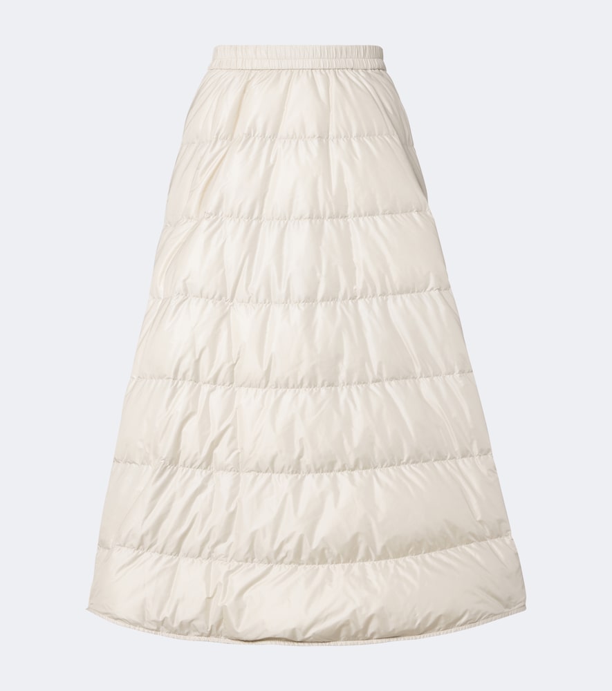Moncler Beige Nylon Midi Skirt - IT40 | M - Image 4