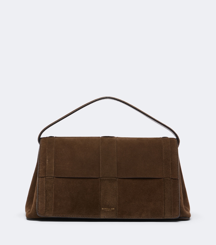 Demellier Florence Small Suede Shoulder Bag In Brown