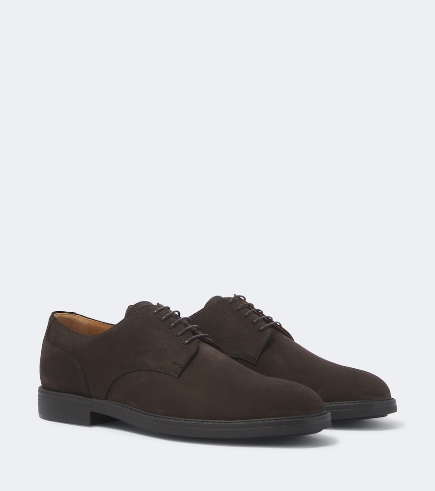 Derby-Schuhe aus Veloursleder