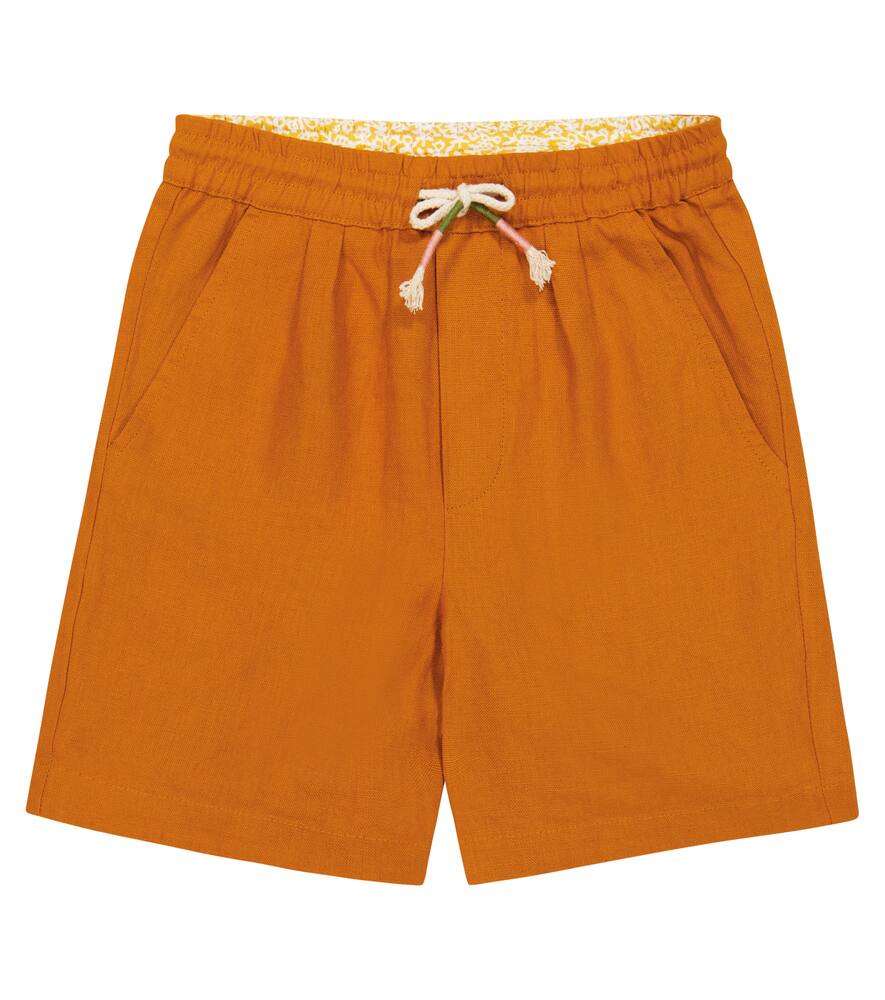 Louise Misha Obiki embroidered linen Bermuda shorts