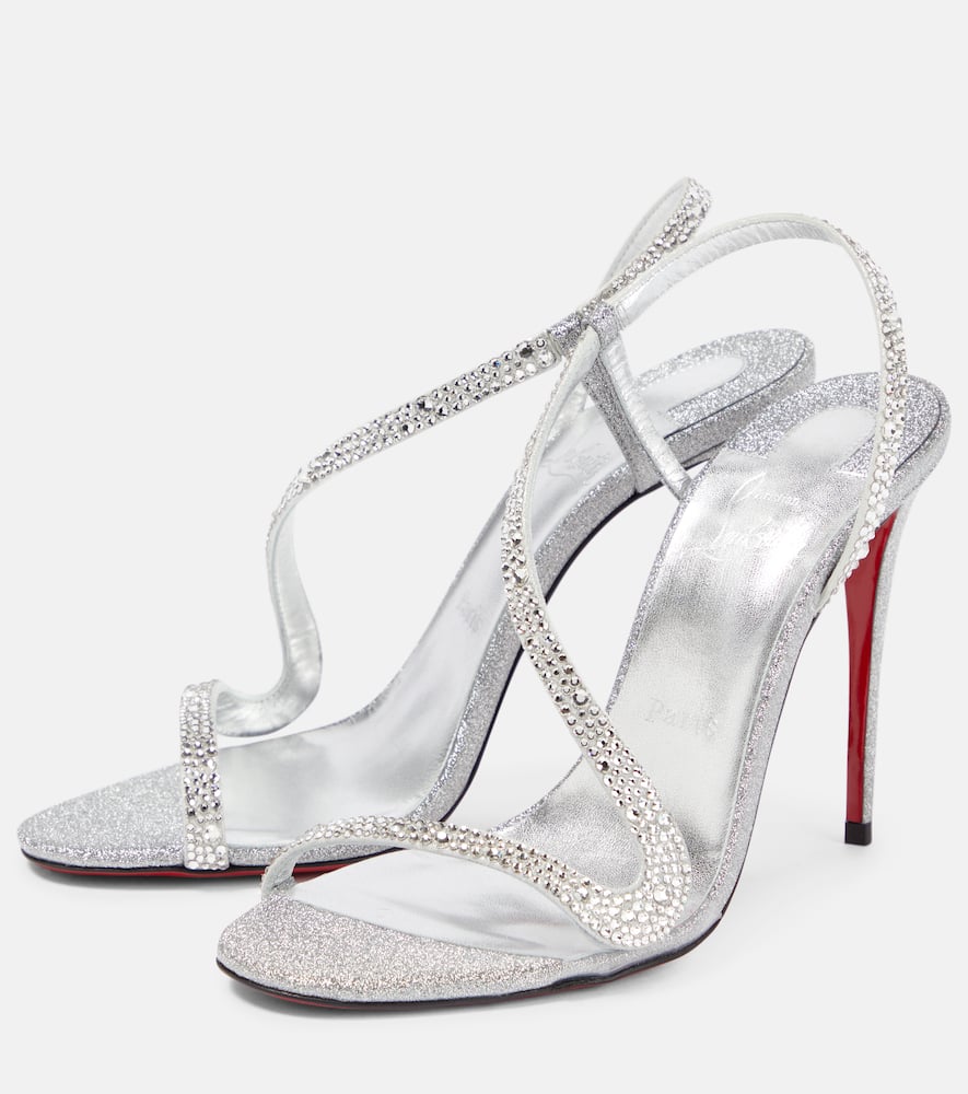 Christian Louboutin Rosalie Slingback Sandal In Silver
