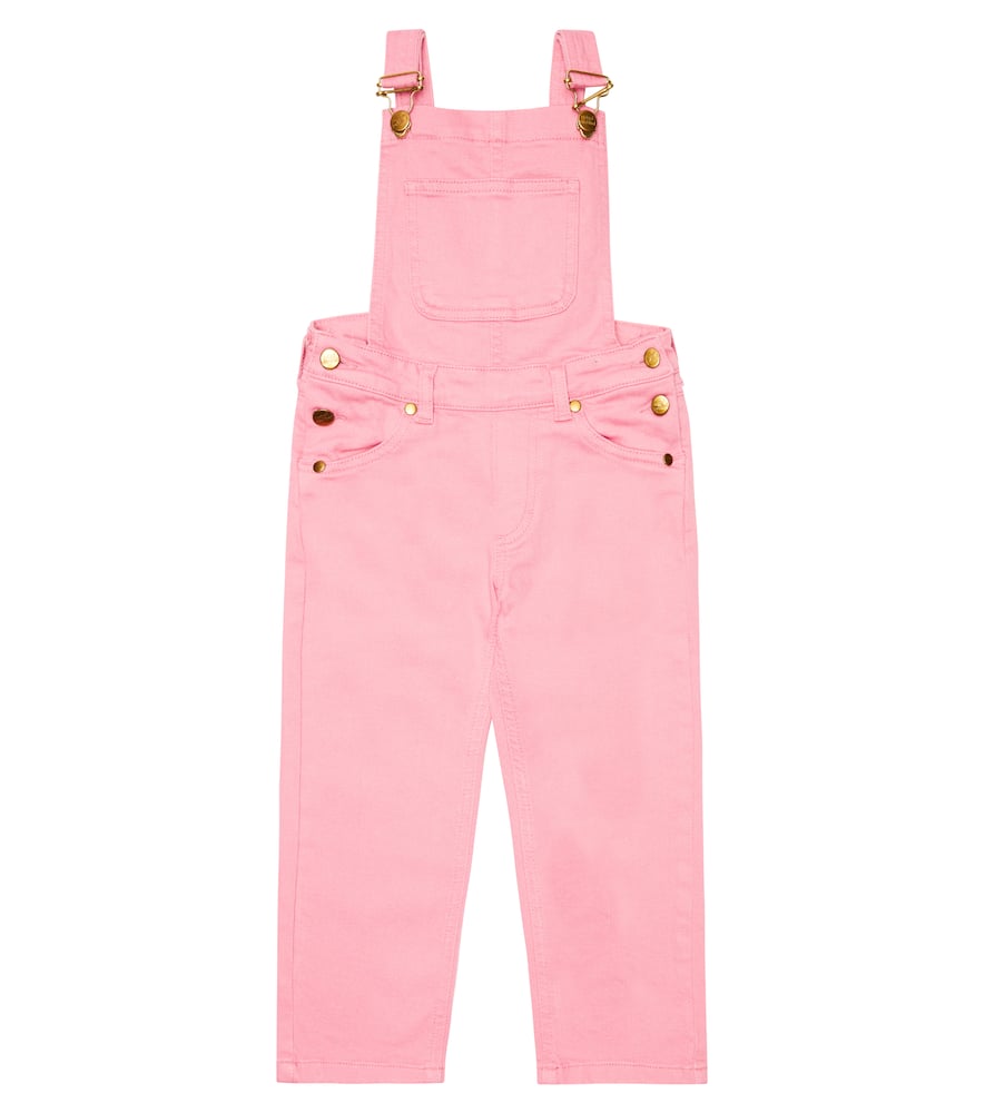 Mini Rodini Logo-embroidered denim dungarees