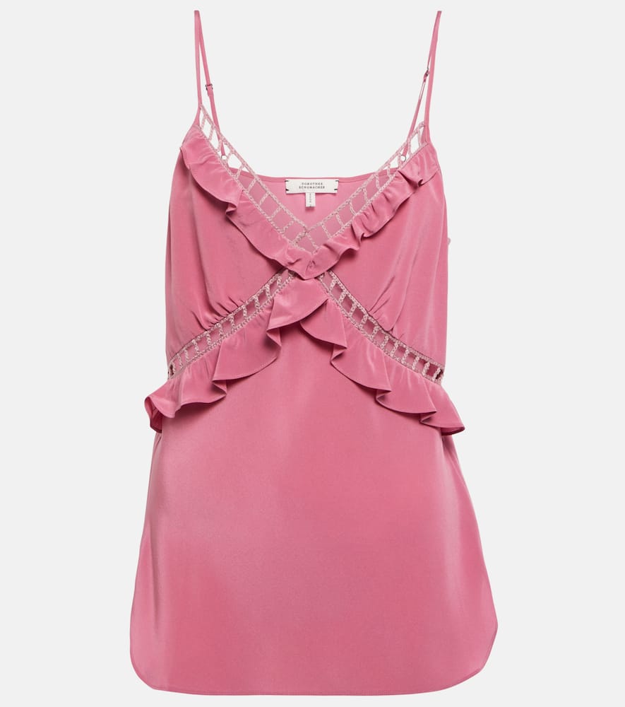 Dorothee Schumacher Silk Strappy Vest Top In Shaded Pink