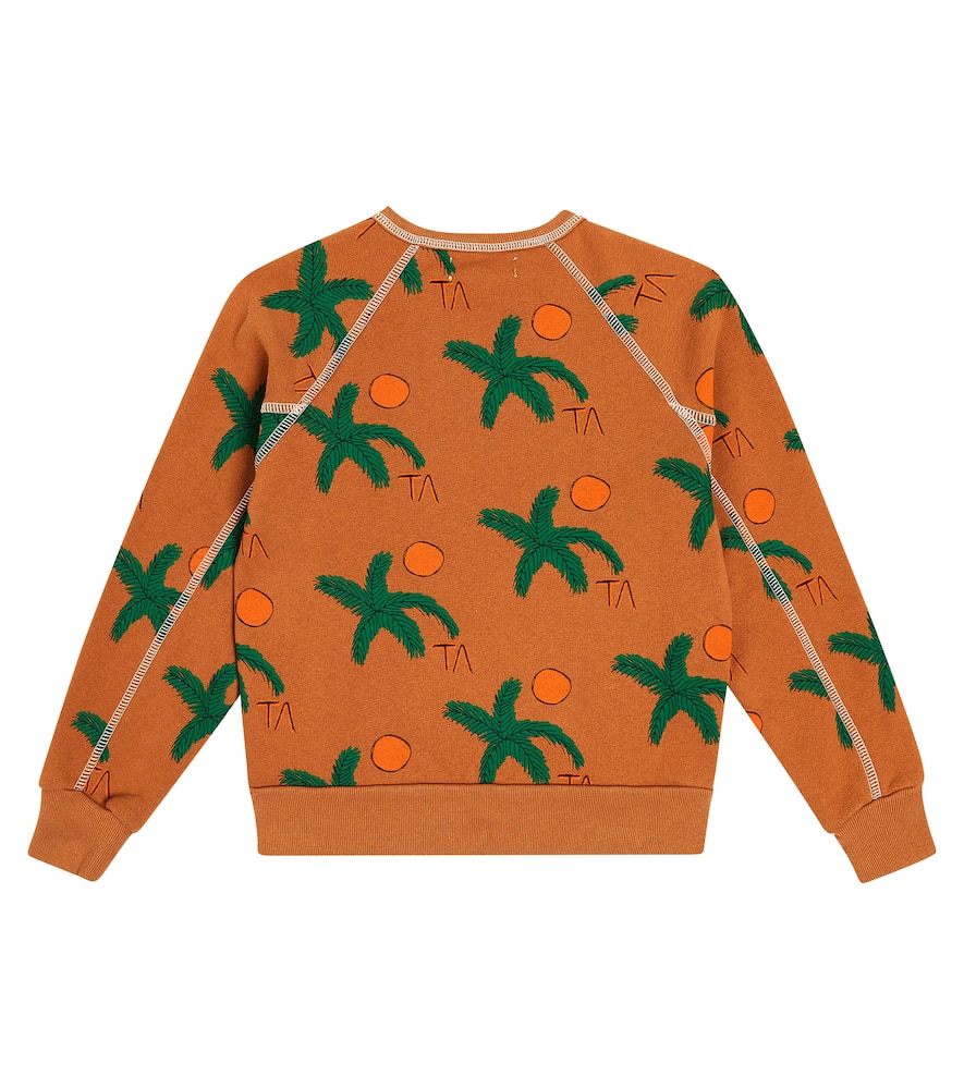 The Animals Observatory Shark Printed Cotton Sweatshirt In Brown