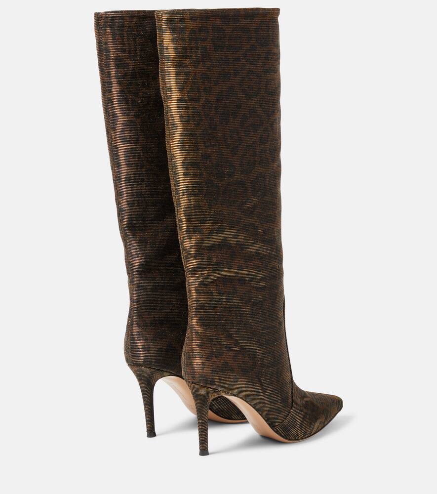 Gianvito Rossi Leopard-print Knee-high Boots In Multicoloured