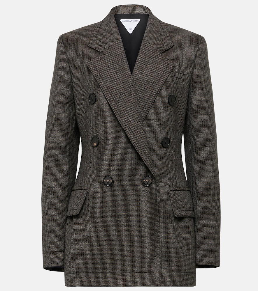 Houndstooth wool jacket