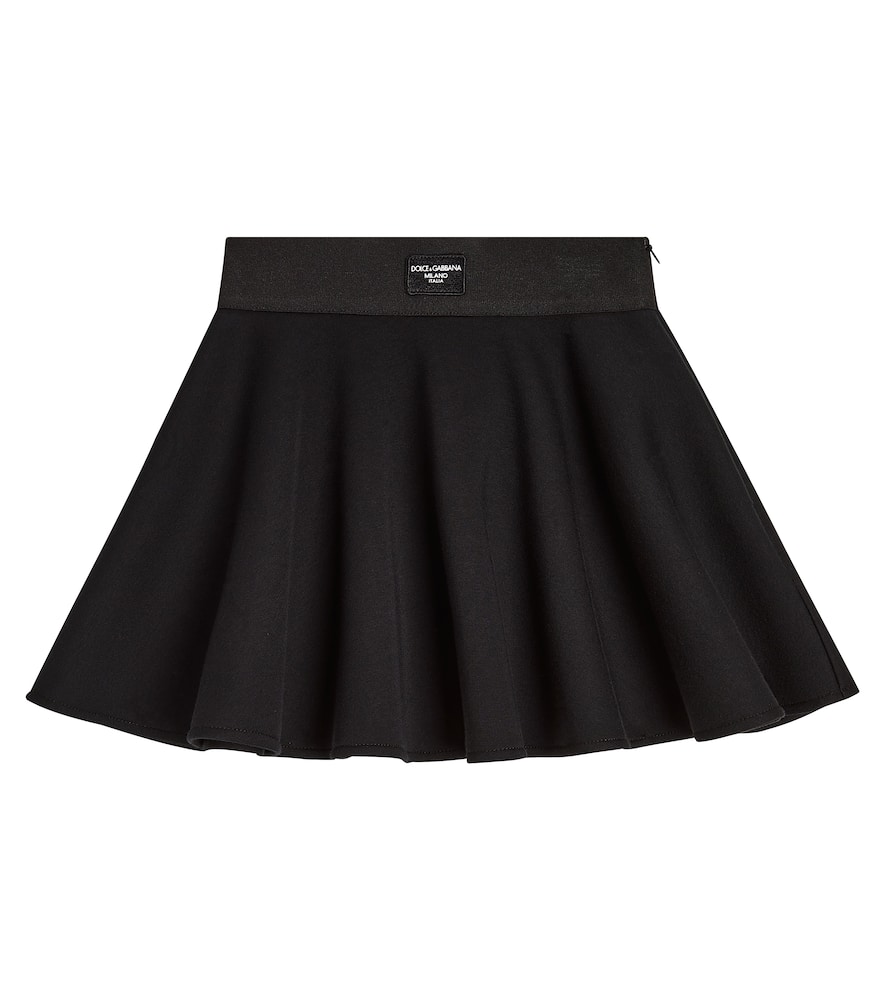 Dolce & Gabbana Kids Flared pleated cotton skirt