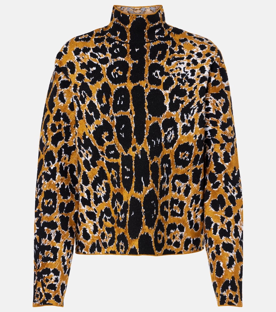 ALAÏA ALAÏA LEOPARD JACQUARD SWEATER