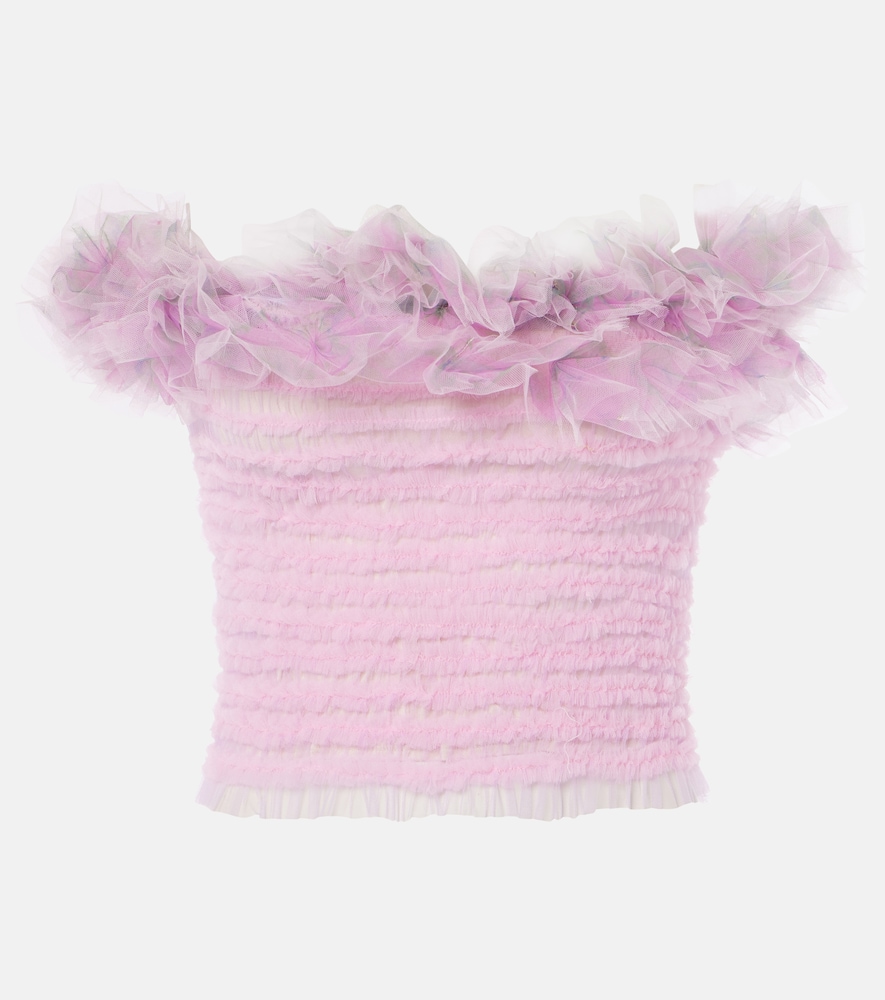 Susan Fang Top off-shoulder in tulle