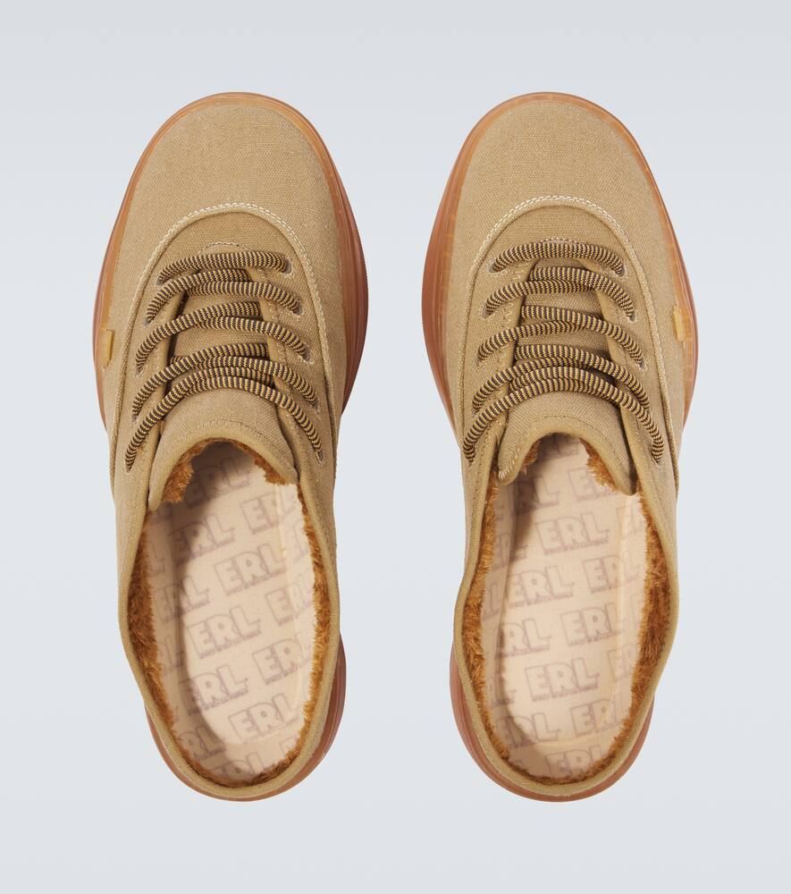 Erl Camino Low Skate Mule Sneakers In Neutral