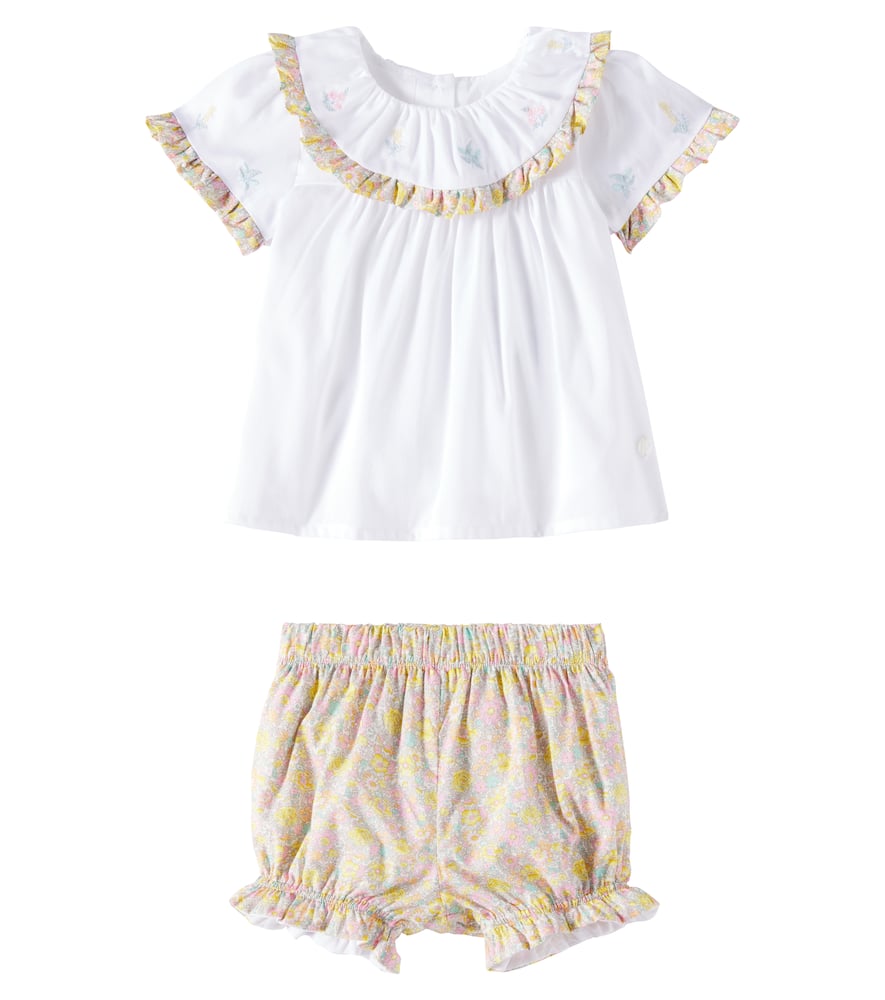 Patachou Set Aus Top Und Shorts Aus Baumwolle In Weiss