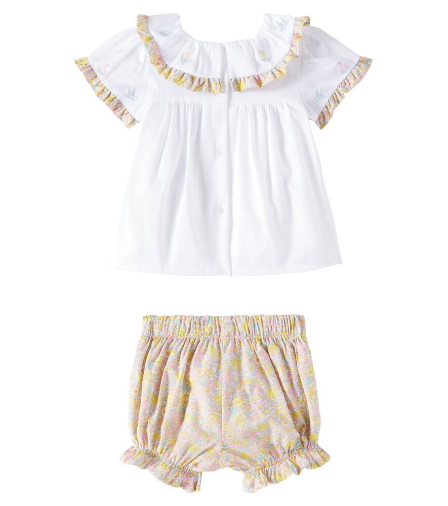 Patachou Set Aus Top Und Shorts Aus Baumwolle In Weiss